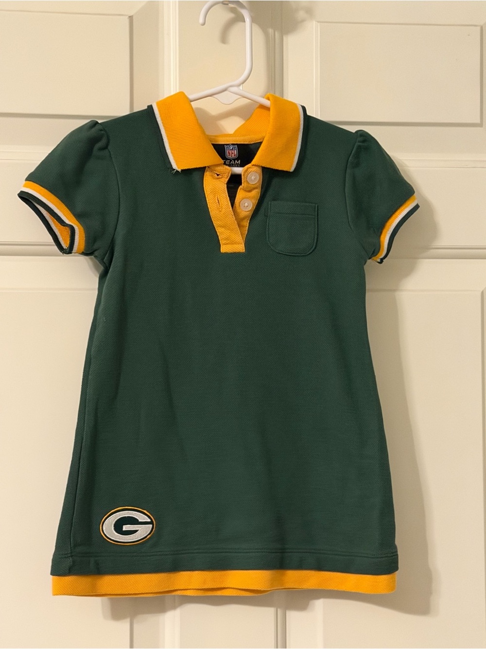 Green Bay Packers Green and Gold Girls' Polo Dress